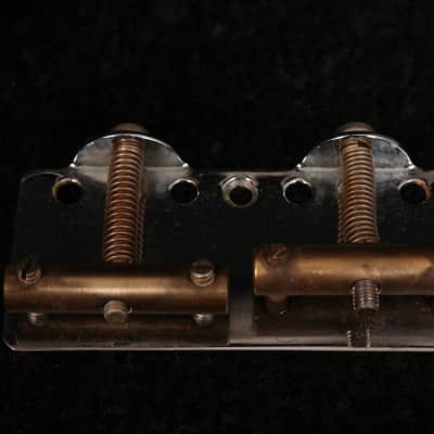 Precision Bass Bridge P-Bass 1951 / 1957 Chrome Plate Brass Saddles REPLICA - AGED - RELIC image 2
