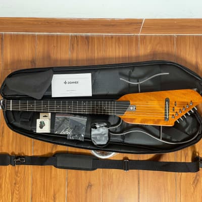 Donner Travel Guitar, HUSH-I Headless Silent Guitar, Removable Frames Ultra Light Acoustic Electric Guitar with Gig Bag and Accessories, Mahogany image 14