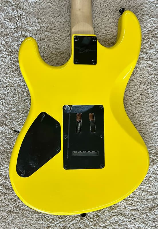 Dean CZONE YEL Flourescent Yellow 80s Style Double Cutaway
