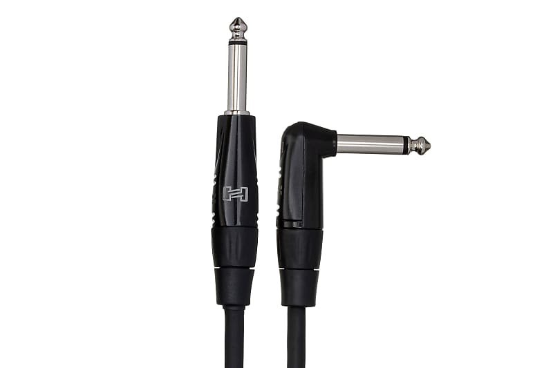 Hosa HGTR-020R Pro Guitar Instrument Cable, 20 ft, REAN Straight to Right-angle, 20ft 20 foot 20’ image 1