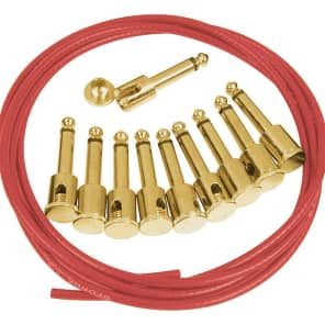 George L's Effects Pedalboard Cable Kit with Unplated Brass Plugs - 10'