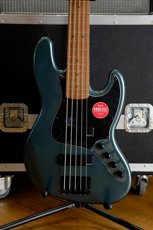 Squier Contemporary Active Jazz Bass HH V 5-String Gunmetal Metallic