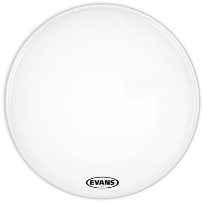 Evans MX1 White Marching Bass Drum Head, 18 Inch image 1
