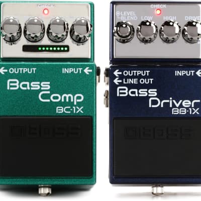 Boss BC-1X Bass Compressor Pedal Bundle with Boss BB-1X Bass