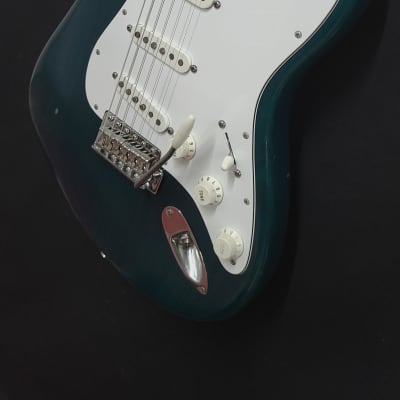 Custom Fender American Stratocaster 2002 CS69 Pups Teal Green Transparent Light Relic image 4
