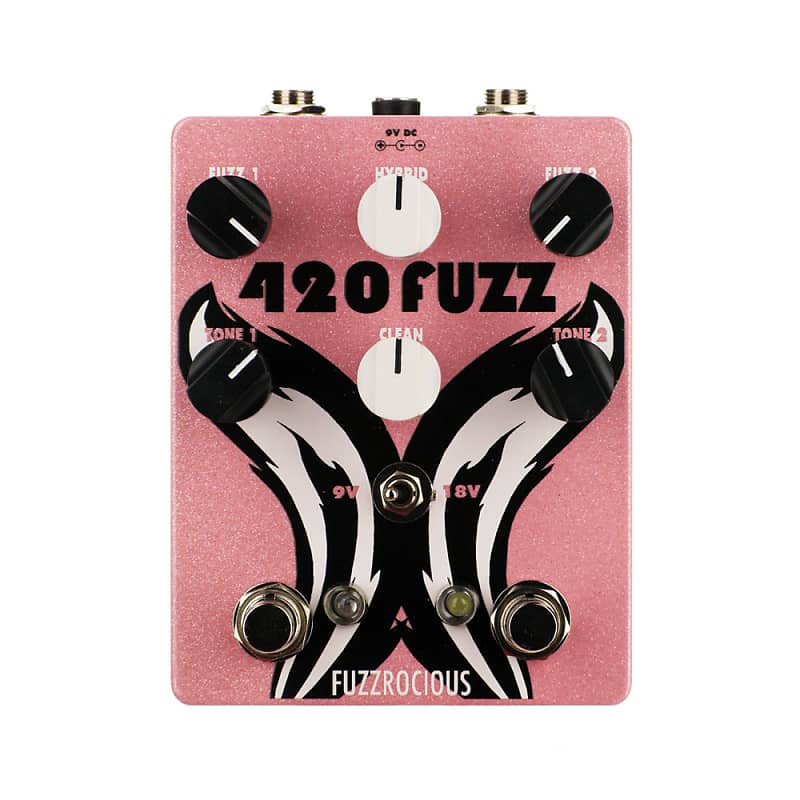 Fuzzrocious Pedals 420 Fuzz V2 Dual Channel Gated Fuzz, Pink image 1