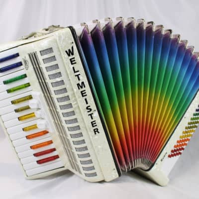 4559 - Certified Pre-Owned Rainbow Weltmeister Rubin Piano Accordion MM 30 60 image 1