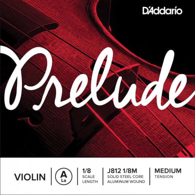 D'Addario J812-18M Prelude 1/8-Scale Violin Single A String - Medium