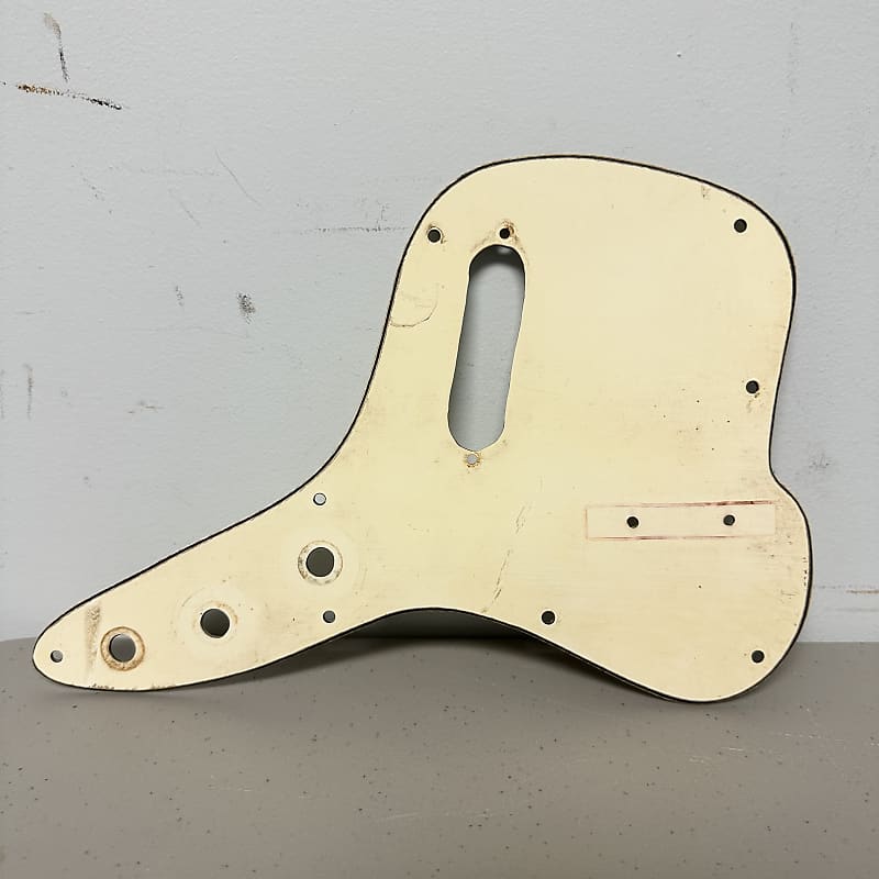 1971 Fender Musicmaster Bass Pickguard White Vintage USA Reverb