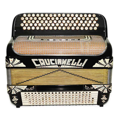 Crucianelli Brevis made in Italy Rare 5 Rows Button Accordion New Straps 2154, Amazing Rich and Powerful sound! for sale