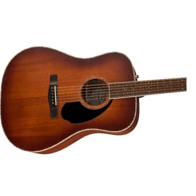 Fender Paramount PD-220E  Acoustic Guitar, Aged Cognac Burst image 5