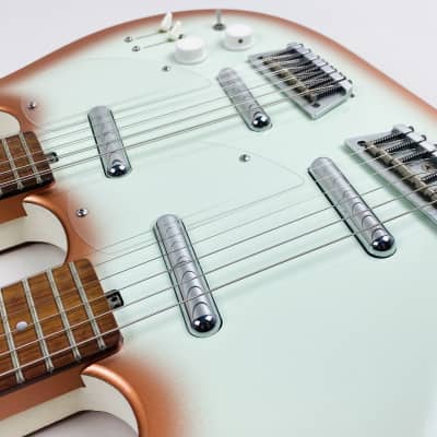Jerry Jones Neptune Double Neck 6/12: Double the giggles, double the grins. Copper Burst image 4