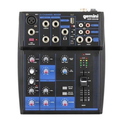 GEM-05USB: Compact 5 Channel Bluetooth Mixer image 2