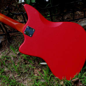 Egmond Model “3V” 1965 Red Vinyl. Electric Guitar.  Made in Holland. Used by most of the 60's Brits image 6