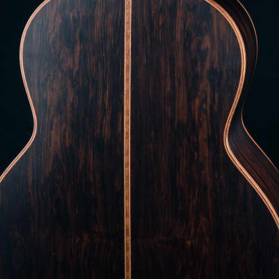 Lowden F-50 African Blackwood and Sinker Redwood with Abalone Top Trim, Inlay Package and Leaf Inlays NEW image 18