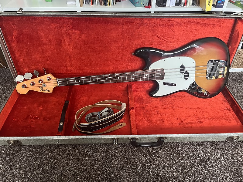 Fender Mustang Bass left handed 1975 mega rare image 1