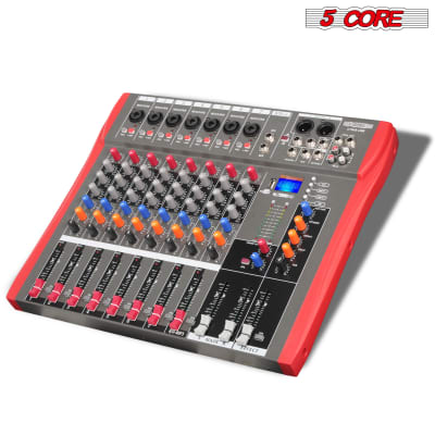 5 Core Audio Mixer DJ Equipment Digital Sound Board Karaoke XLR Mixers Professional 8 Channel Bluetooth USB w Effects for Recording Music Studio PC Podcast Instruments Consola De Sonido - MX 8CH image 6