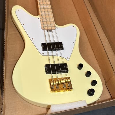 ESP LTD GB-4 4-String Vintage White Electric Bass Guitar image 6