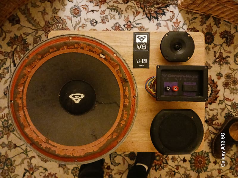 CERWIN VEGA VS-120 VSW-12&quot;Woofer (Needs Foam Surround), Mid, Tweeter &amp; Crossover all included  			