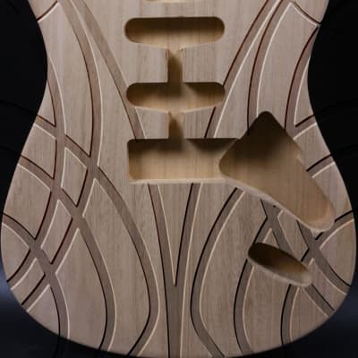 Strat type 2023 custom body, hand carved in Florence, Italy.