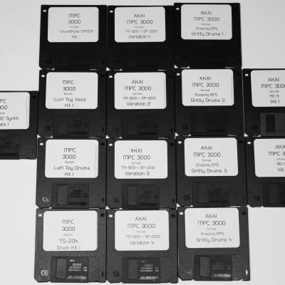 Akai MPC 3000 Format Floppy Disk Sample Library TR 909 SP1200 RD9 MC 202 LoFi Toys TS204 EPS