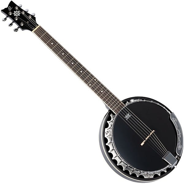 Ortega OBJE356-SBK-L 6-String Linkshänder Banjo inkl. Gigbag image 1