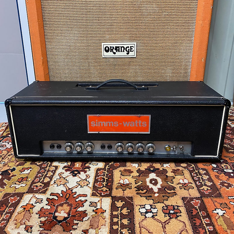 Vintage 1960s Simms Watts AP 100 100w EL34 Allen Guitar Valve Amplifier Head image 1