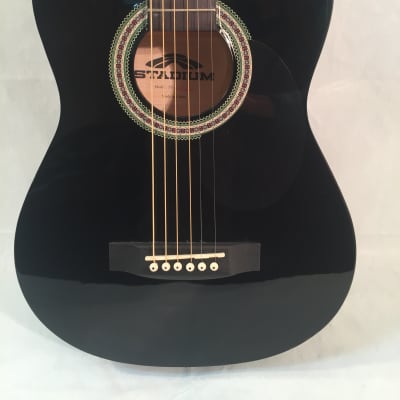 Stadium Acoustic Guitar-Parlor Size-36"-Black Finish-Includes Shop Setup! image 2