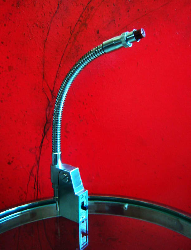 Vintage RARE 1970's RCA MA-38 gooseneck adapter and connector for HK-97 dynamic cardioid microphone satin chrome image 1
