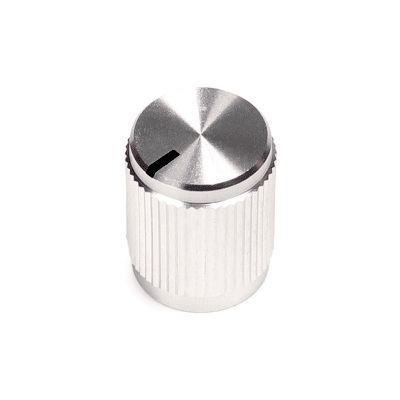 Tesi Aluminum Pedal Knob 13mm x 6mm 6.35mm Shaft - Silver