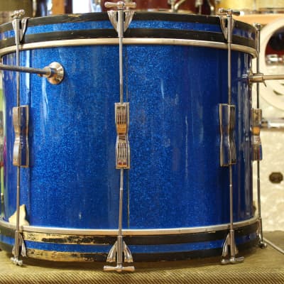 1969 Ludwig Club Date in Blue Sparkle 14x20 14x14 8x12 image 5