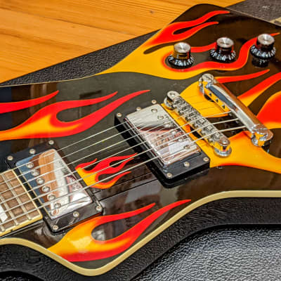 Hamer 1990's Standard Hot Rod Flames Crowned & Bound MIK Korean Guitar w/OHSC, EXC! image 5