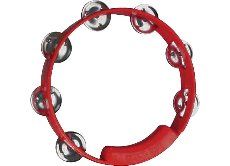 Rhythm Tech True Colors 8" Tambourine, Red with Nickel Jingles image 1