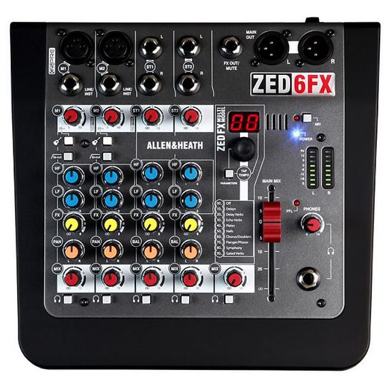 Allen & Heath ZED-6FX Compact 6-Input Analog Mixer w/ Effects