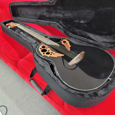 Ovation Applause AE44-5 Mid Depth Acoustic Electric with case - Black image 1