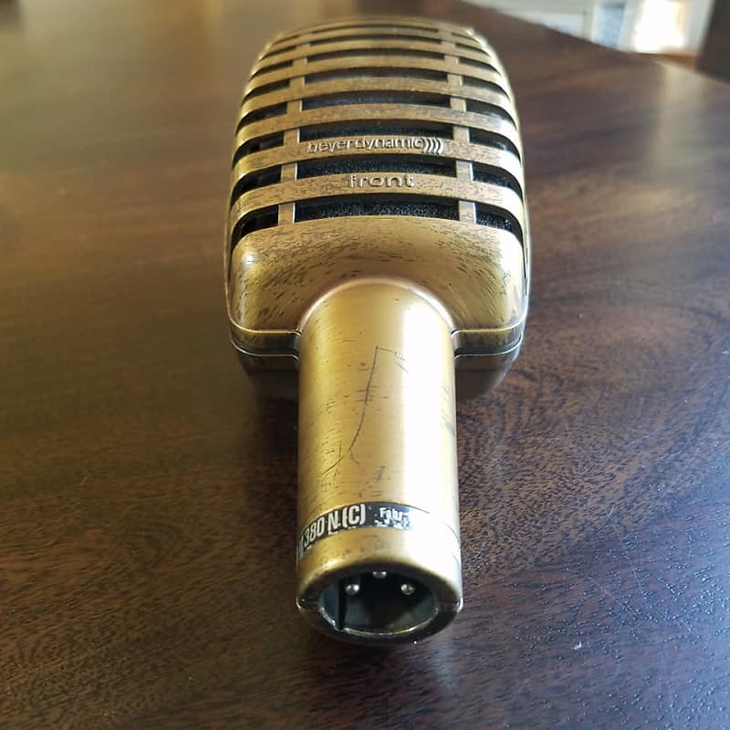 Beyerdynamic M 380 N (C) M380 NC Dynamic Mic Microphone Rare Vintage Brass  Model ((HEAR IT))