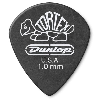 Dunlop 482P1.0 Tortex Pitch Black Jazz III Guitar Picks, 1.0mm, 12-Pack image 1