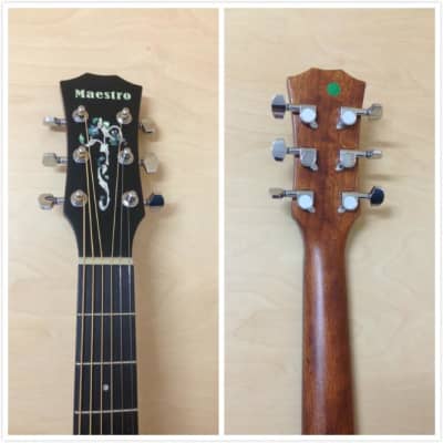 Maestro 07CEQ Solid Spruce/Mahogany Electric-Acoustic Guitar,Cutaway,EQ+Free Bag image 12