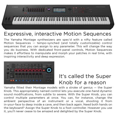 Yamaha Montage8 88-Key Flagship Music Synthesizer Workstation with Heavy Duty Z-Stand, Bench and Flash Drive image 4