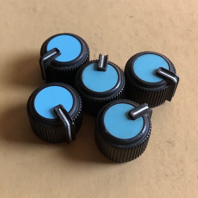 (5) 1970s80s Peavey Rogan Amp Knobs Blue Reverb