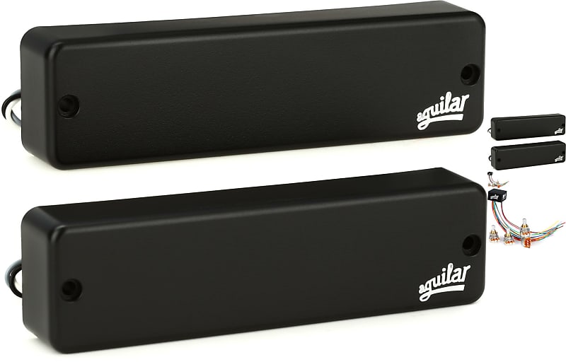 Aguilar DCB-D4 Dual Ceramic Bar Bass Pickups 6-string  D4 Size Bundle with Aguilar OBP-3TKPP 3-Band Boost/Cut On Board Bass Preamp with Push Pull image 1