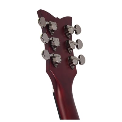 Schecter Orleans Stage Cutaway Acoustic with Electronics 2010s - Natural/Vampyre Red Satin image 8