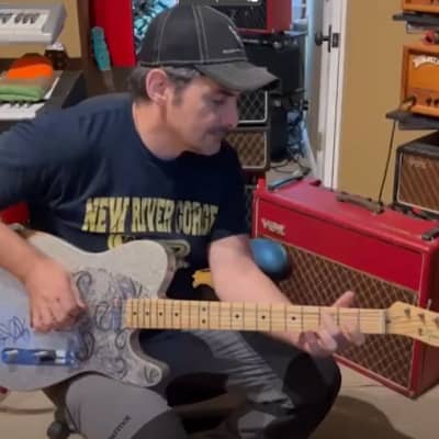 Fender Brad Paisley Road Worn Telecaster - Silver Sparkle Autographed & Played by Brad Paisley image 17
