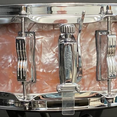 Ludwig 5x14" Classic Maple Snare Drum - Exclusive Rose Marine Pearl image 2