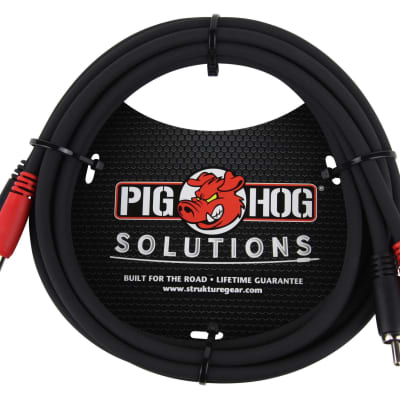 Pig Hog Solutions RCA-1/4" Dual Cable - 6-FEET image 1