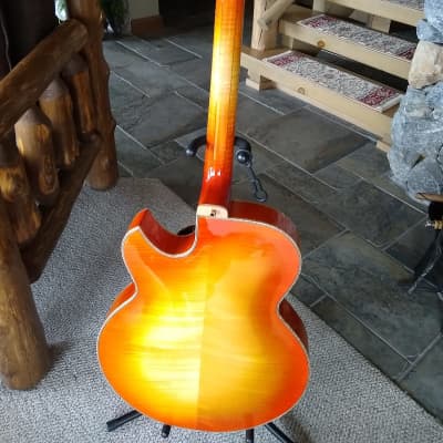Gagnon Imperial Cherry Burst Jazz Archtop Guitar Highly Ornate Custom Built image 13