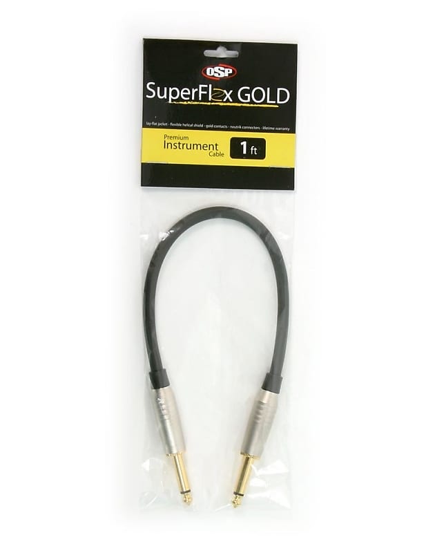 SuperFlex GOLD SFI-1SS Premium Instrument Cable 1' image 1