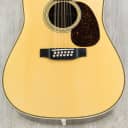 Martin HD12-28 12-String Acoustic Guitar Ebony Fingerboard Natural w/ Hard Case