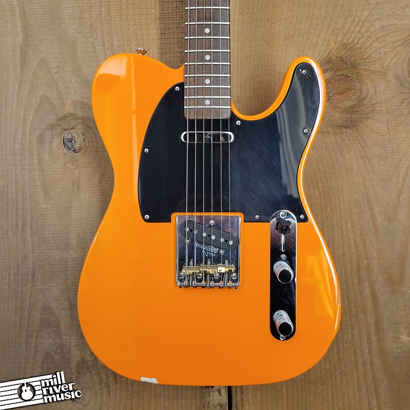 Orange telecaster outlet black pickguard