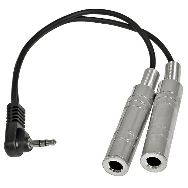 Seismic Audio SA-iREQES6i-D 1/8" TRS Male to Dual 1/4" TRS Female Headphone Extender/Adapter Cable image 1